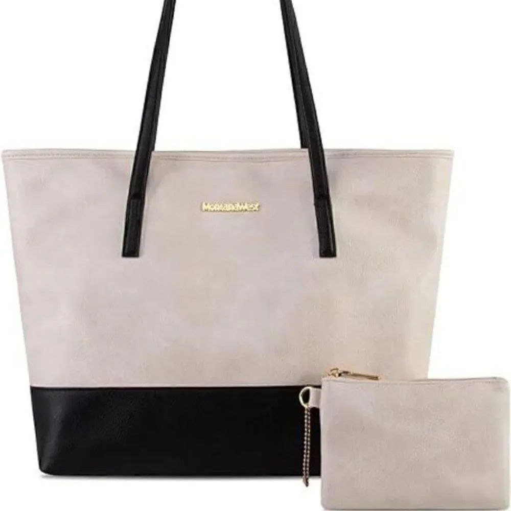 Montana West T-white Women's Shoulder/Tote Bag